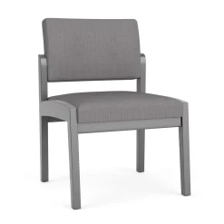 New Castle Wood Armless Guest Chair with Designer Upholstery