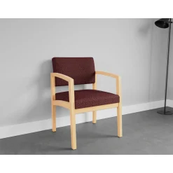 New Castle Wood Guest Chair with Standard Upholstery