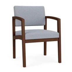 New Castle Wood Guest Chair with Designer Upholstery