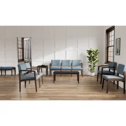 New Castle Wood Guest Chair with Designer Upholstery
