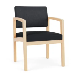 New Castle Wood Guest Chair with Designer Upholstery