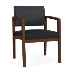 New Castle Wood Guest Chair with Designer Upholstery