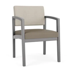 New Castle Wood Guest Chair with Designer Upholstery