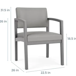 New Castle Wood Guest Chair with Designer Upholstery