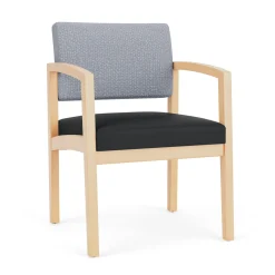 New Castle Wood Guest Chair with Designer Upholstery