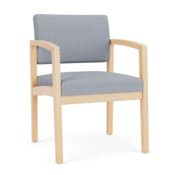 New Castle Wood Guest Chair with Designer Upholstery