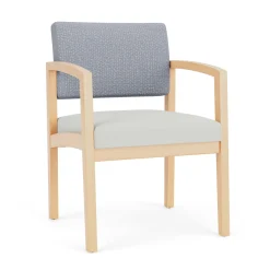New Castle Wood Guest Chair with Designer Upholstery