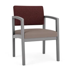 New Castle Wood Guest Chair with Designer Upholstery