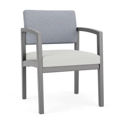 New Castle Wood Guest Chair with Designer Upholstery