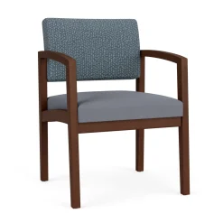 New Castle Wood Guest Chair with Designer Upholstery