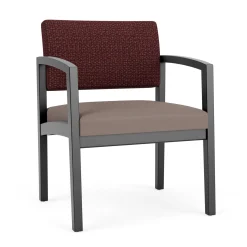 New Castle Wood Oversized Guest Chair with Designer Upholstery