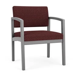 New Castle Wood Oversized Guest Chair with Designer Upholstery