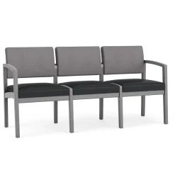 New Castle Wood Three Seater with Designer Upholstery