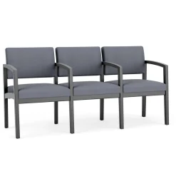 New Castle Wood Three Seater with Center Arms with Standard Upholstery