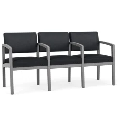 New Castle Wood Three Seater with Center Arms with Designer Upholstery