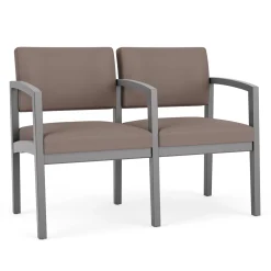New Castle Wood Two Seater with Center Arm with Standard Upholstery