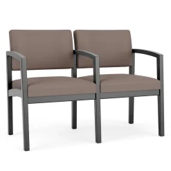 New Castle Wood Two Seater with Center Arm with Standard Upholstery