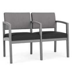 New Castle Wood Two Seater with Center Arm with Designer Upholstery