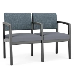 New Castle Wood Two Seater with Center Arm with Designer Upholstery