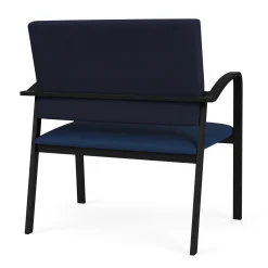 Newport Bariatric Guest Chair with Fabric Back and Antimicrobial Vinyl Seat
