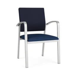 Newport Guest Chair with Fabric Back and Vinyl Seat