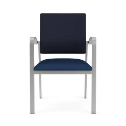 Newport Guest Chair with Fabric Back and Vinyl Seat