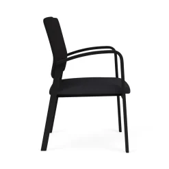 Newport Guest Chair with Fabric Back and Vinyl Seat