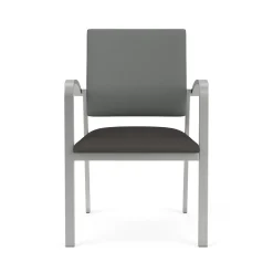 Newport Guest Chair with Fabric Back and Vinyl Seat