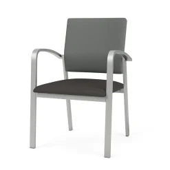 Newport Guest Chair with Fabric Back and Vinyl Seat