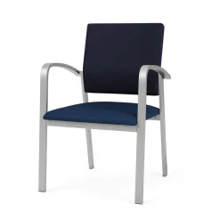 Newport Guest Chair with Fabric Back and Vinyl Seat