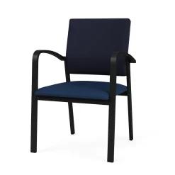 Newport Guest Chair with Fabric Back and Vinyl Seat