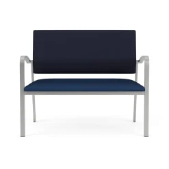 Newport Loveseat with Fabric Back and Antimicrobial Vinyl Seat
