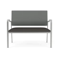 Newport Loveseat with Fabric Back and Antimicrobial Vinyl Seat