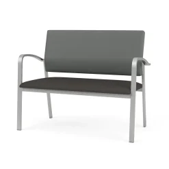 Newport Loveseat with Fabric Back and Antimicrobial Vinyl Seat