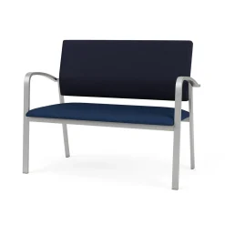 Newport Loveseat with Fabric Back and Antimicrobial Vinyl Seat