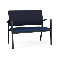 Newport Loveseat with Fabric Back and Antimicrobial Vinyl Seat