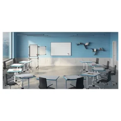 Nexus Double-Sided Mobile Easel Porcelain Magnetic Whiteboard 34