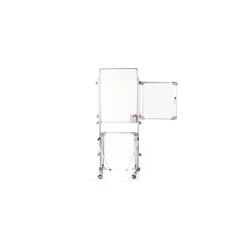 Nexus Double-Sided Mobile Easel Porcelain Magnetic Whiteboard 34