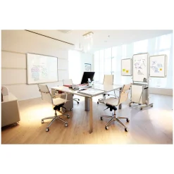 Nexus Double-Sided Mobile Easel Porcelain Magnetic Whiteboard 34