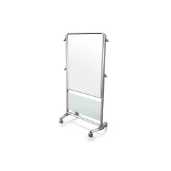 Nexus Double-Sided Mobile Easel Porcelain Magnetic Whiteboard 34