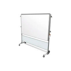 Nexus Double-Sided Mobile Easel Porcelain Magnetic Whiteboard 34