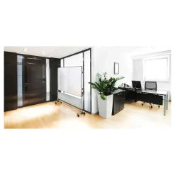 Nexus Double-Sided Mobile Easel Porcelain Magnetic Whiteboard 34