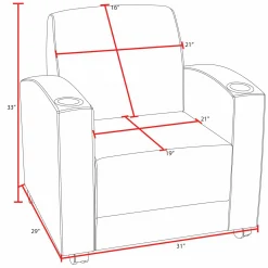 Nova Armchair w/ Cup Holders