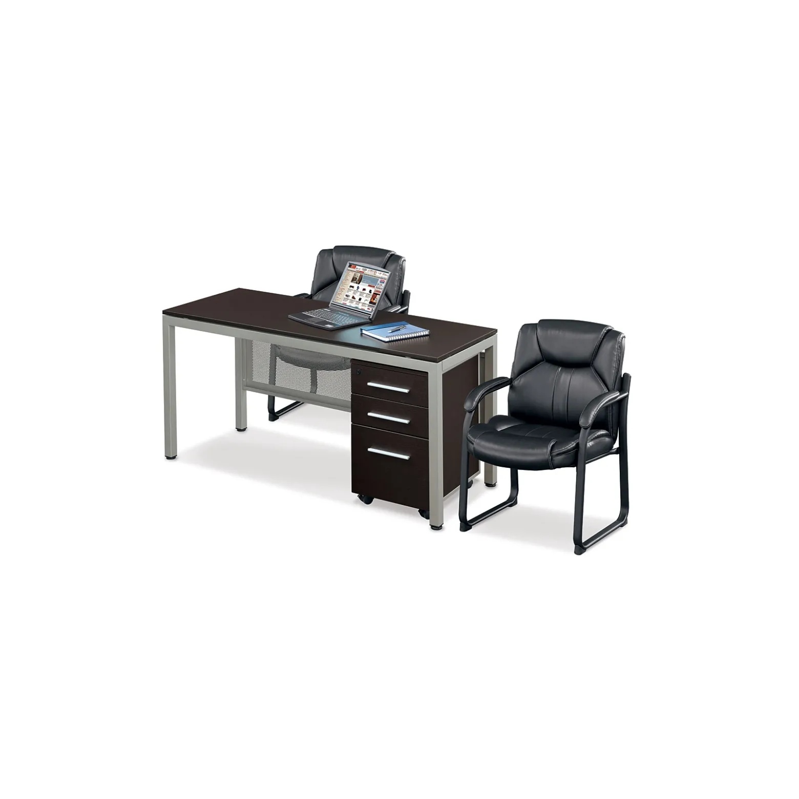 Omega Faux Leather Oversize Guest Chair