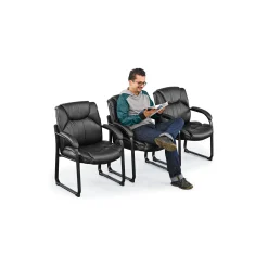 Omega Faux Leather Oversize Guest Chair
