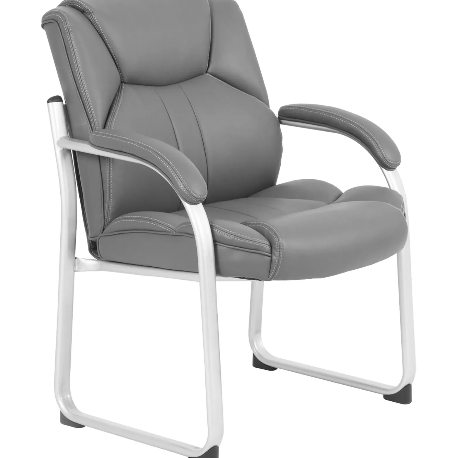 Omega Faux Leather Oversize Guest Chair