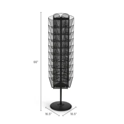 Onyx Rotating Magazine Stand with 30 Pockets