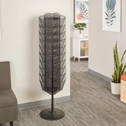 Onyx Rotating Magazine Stand with 30 Pockets