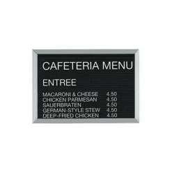 Open Faced Aluminum Frame Letter Board 18"Wx12"H