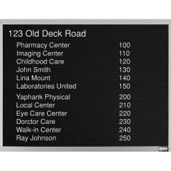 Open Faced Aluminum Frame Letter Board 24